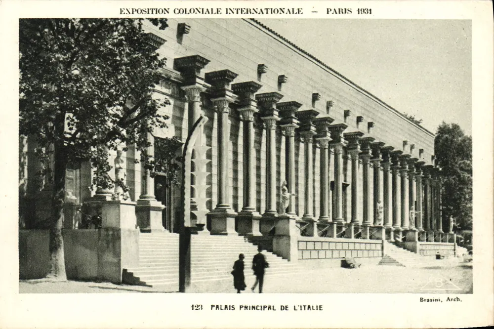 Hauptpalast Italiens — Internationale Kolonialausstellung — Paris 1931 — Brasini, Arch. - Vorderseite