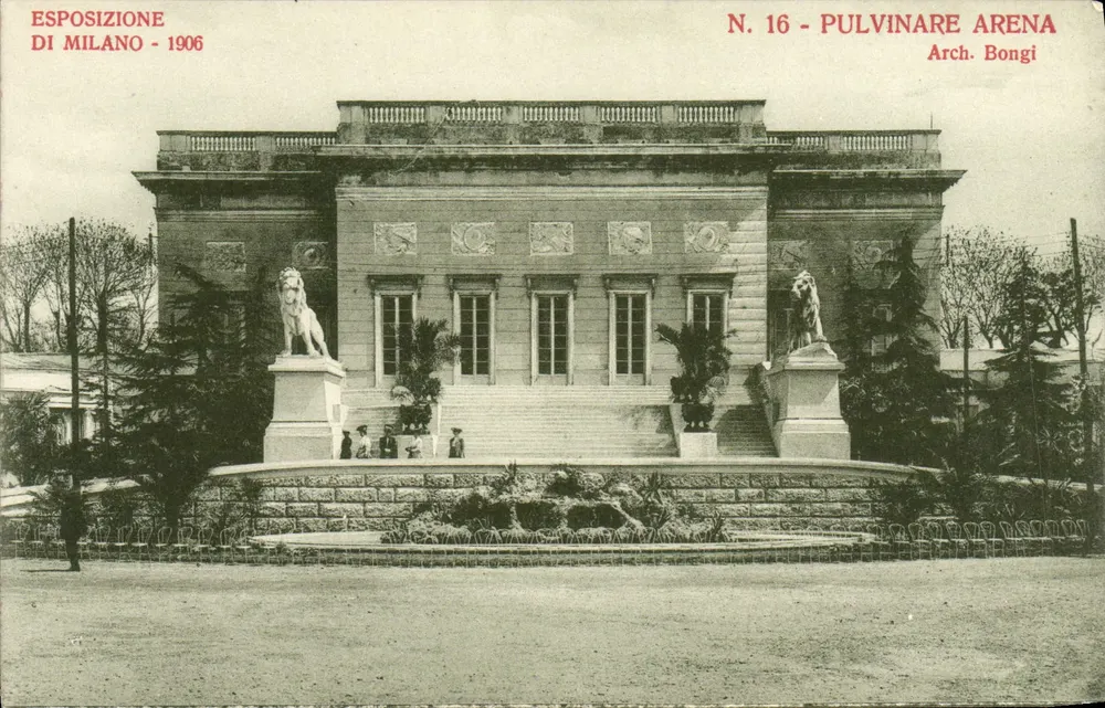 Pulvinare Arena — Ausstellung von Mailand 1906 — Arch. Bongi, Nr. 16 - Vorderseite
