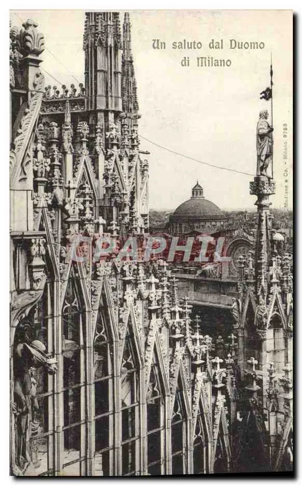 Duomo di Milano — Ansicht von den Spitzen — Verlag Salutina & Co, n° 9788 - Vorderseite