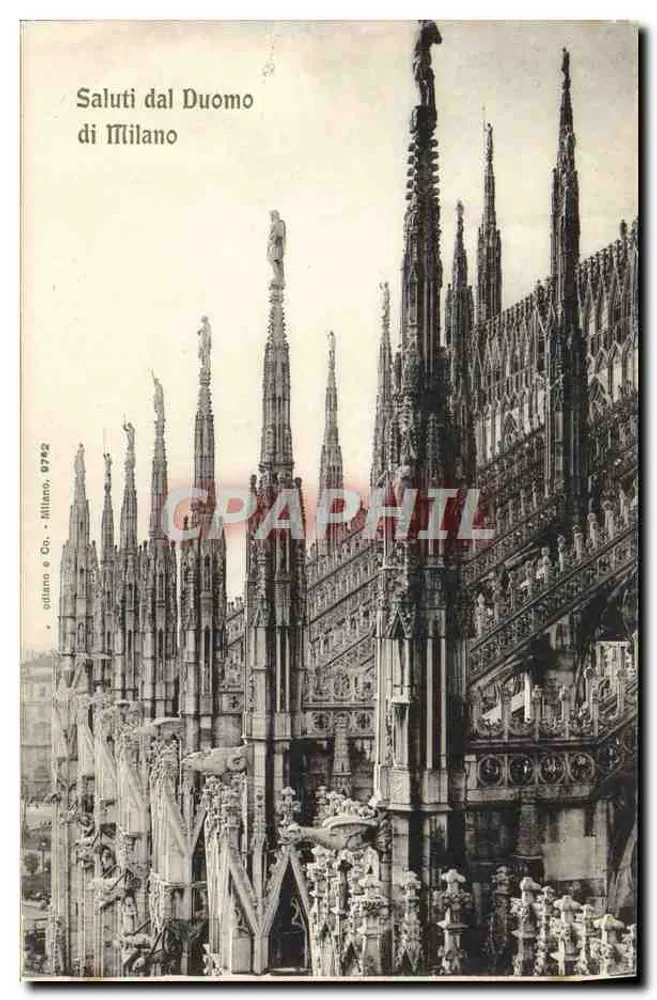 Duomo de Milão — vista do portal — editor Odiano e Co., n° 6782 - Frente