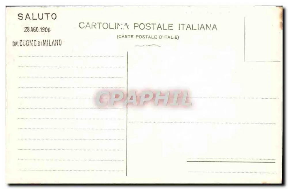 밀라노 두오모 — 정상 전경 — G. Molinari & C., Milano, n° 0746 - 뒷면