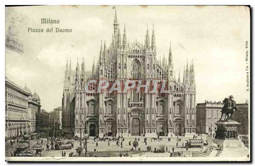 Milão - Piazza del Duomo — G. Modilino & C°, Milão, 8760 - Frente