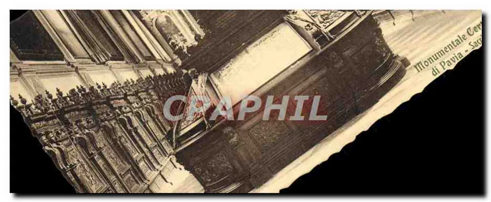 Katedra w Pawii — widok wewnętrzny — Cartoline Postale Italiana - Awers