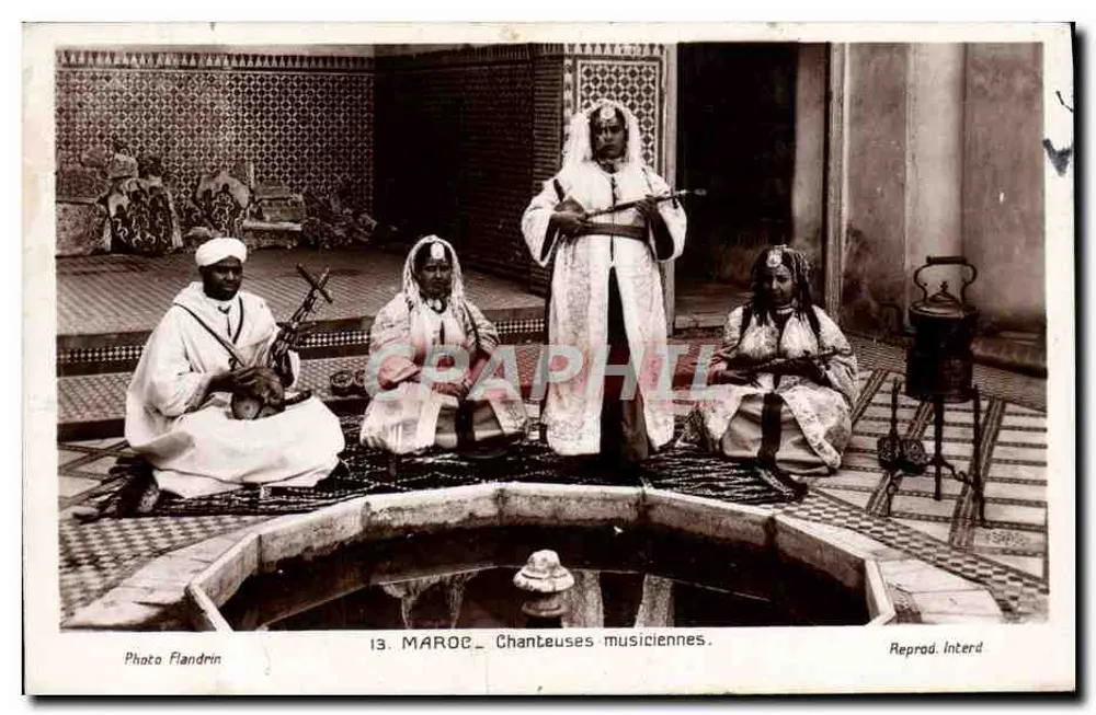 Marrocos — Cantoras musicais — Foto Flandrin, n°13 - Frente
