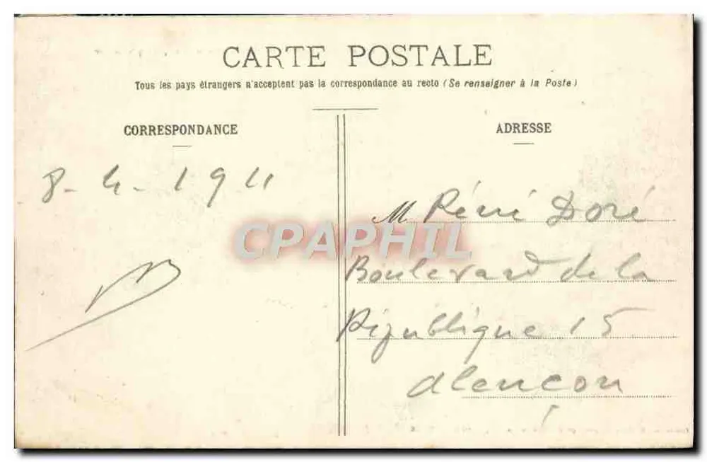 La Ferté-Fresnel - O Castelo - Fachada pitoresca — Coleção E. Pardieu, fotógrafo-editor, em Laigle (Orne), N° 28 - Verso