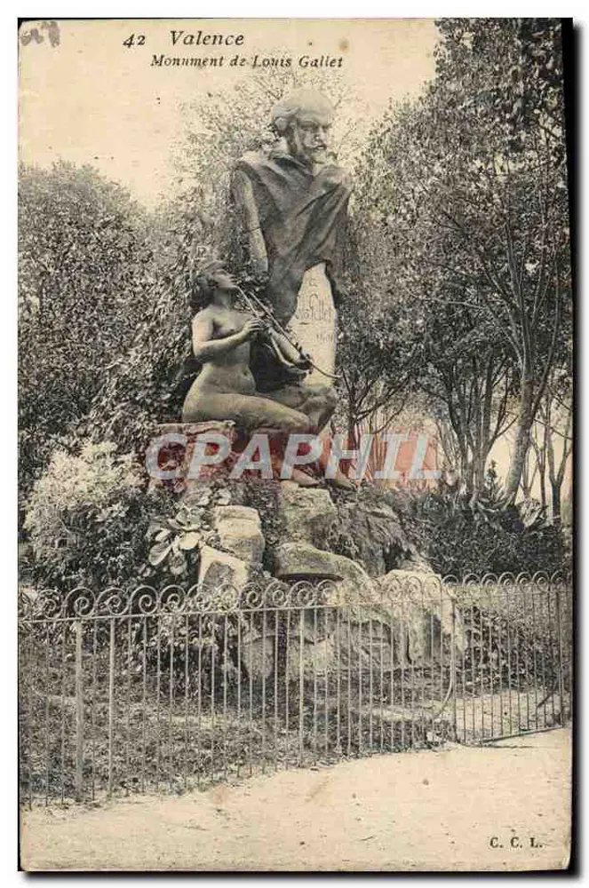 Valence — Monumento a Louis Gallet — C. C. L. - Frente