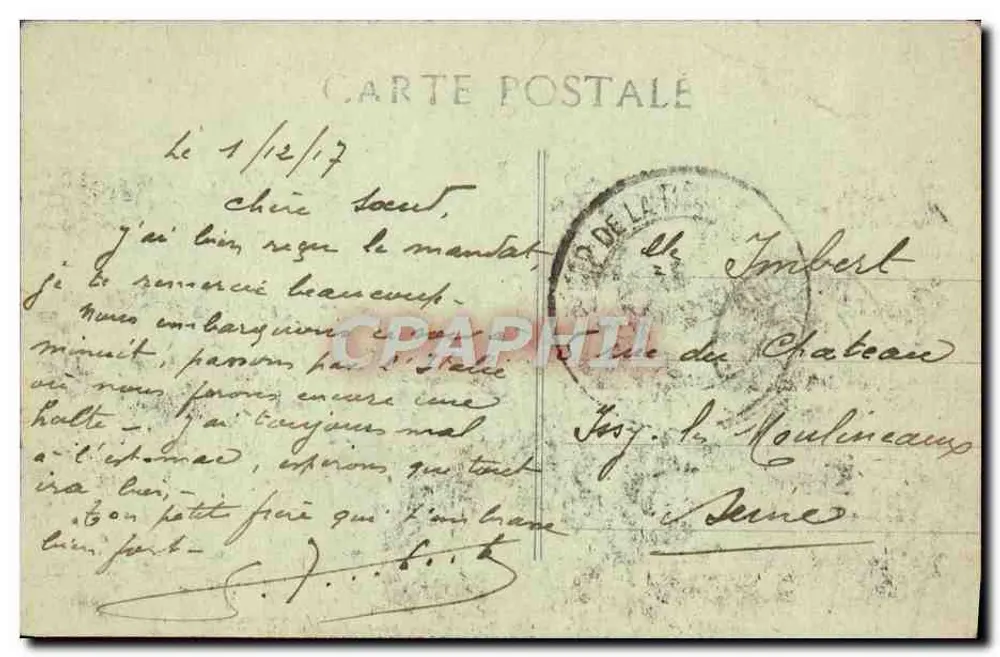 Marselha - As margens da Corniche sob mar forte - P.B. n°54 - Verso
