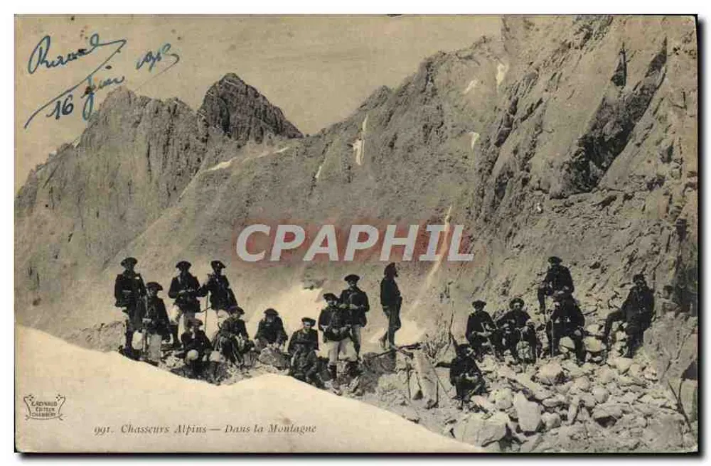 Alpine Jäger — In den Bergen — Verlag Cadoudal, Nr. 991 - Vorderseite