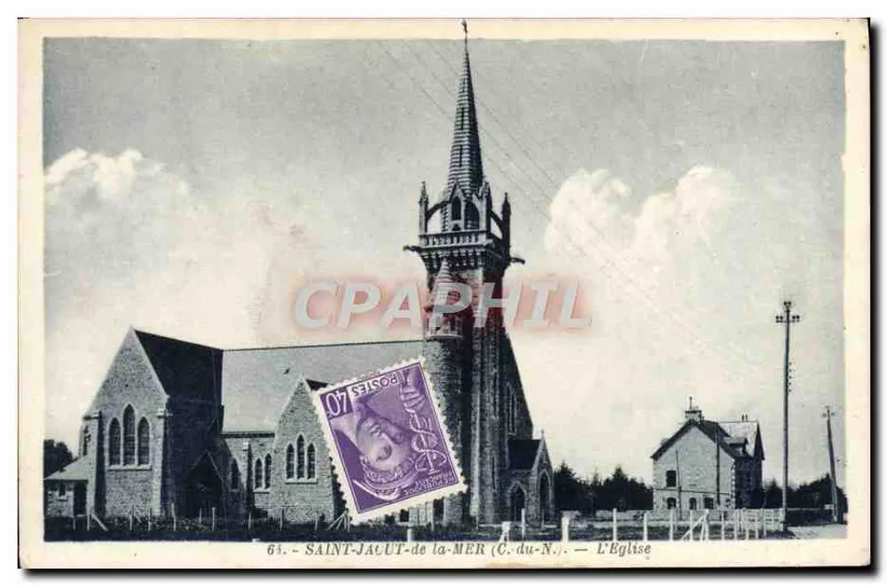 SAINT-JACUT-de-la-MER (C. du-N.) — A Igreja — G. Arraud, Nantes - Frente