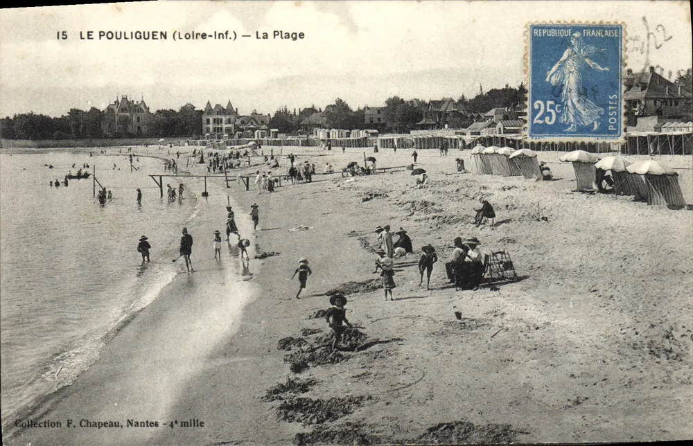Le Pouliguen (Loire-Inf.) — A Praia — Coleção F. Chapeau, Nantes - 4e mille - Frente