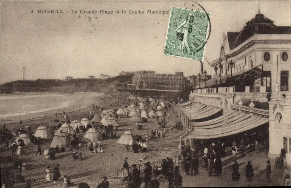 Biarritz - La Grande Plage und das Municipale Casino — Verlag nicht sichtbar, Seriennummer 3 - Vorderseite