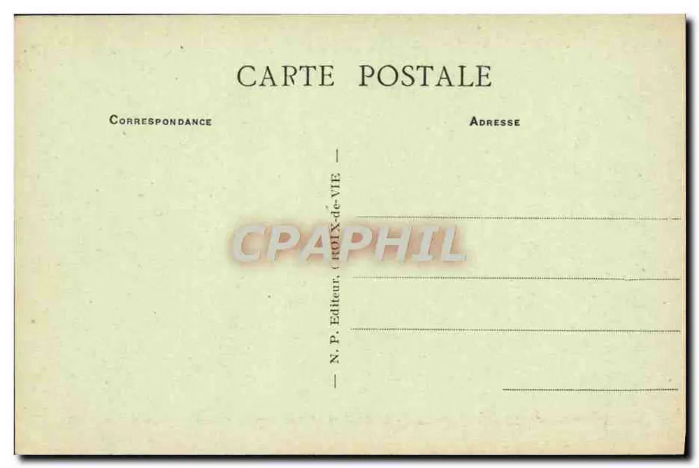 Croix-de-Vie à Sion (Vendée) — Der Wasserstrahl, Meereffekt auf Felsen, sehr interessant zu besuchen — N.P. Verlag, Croix-de-Vie - Rückseite