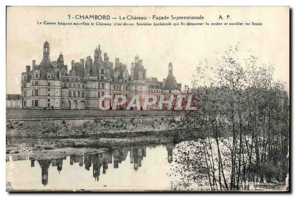 Chambord — Das Schloss — Nordfassade — Antike Ansichtskarte - Vorderseite