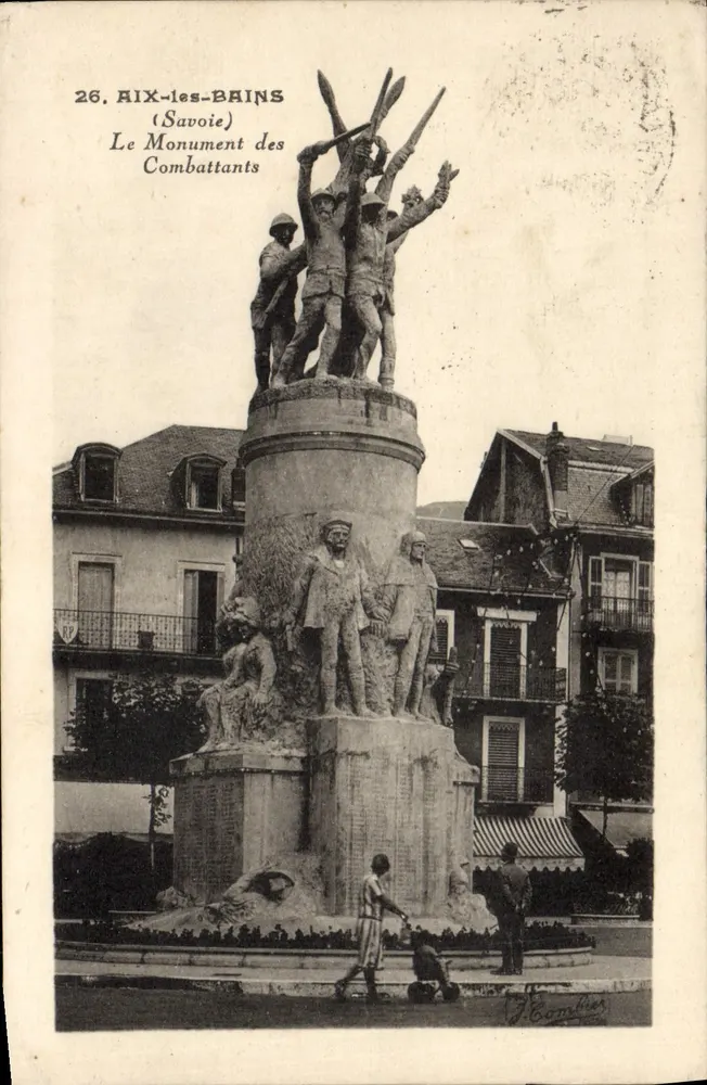 Aix-les-Bains (Savoie) — Der Soldaten-Monument — Verlag J. Combier, n°26 - Vorderseite