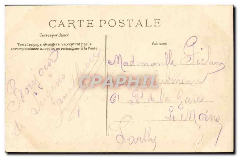 Sugères — Igreja da Igreja — A Auvergne pitoresca — editor E.P.D. n°3609 - Verso