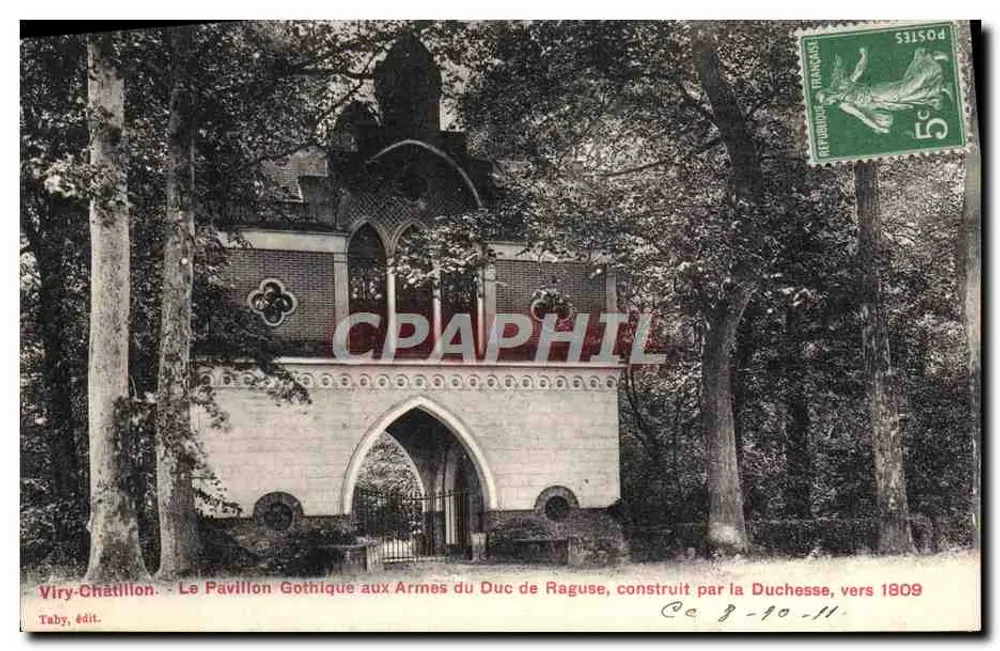 Viry-Châtillon — O Pavilhão Gótico com as Armas do Duque de Raguse, construído pela Duquesa, cerca de 1809 — Taby, editor - Frente