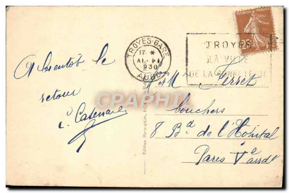 Troyes - A Catedral - Conjunto dos 3 Portais — Harangues - Verso