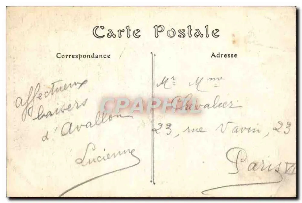 As margens do Cousin em Pontaubert — Avallon — Edição Curen-Renaudot - Verso