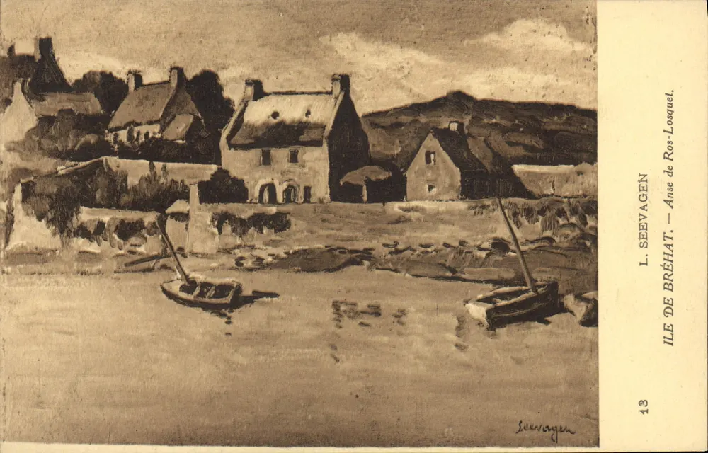 Ilha de Bréhat — Anse de Ros-Losquet — L. Seevagen, n°13 - Frente