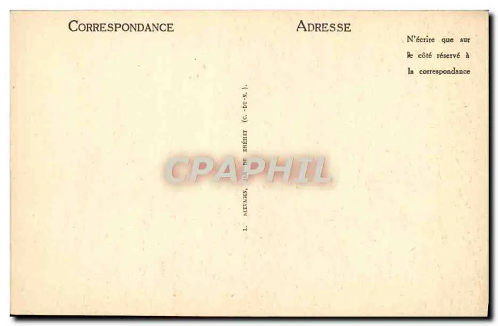 Ilha de Bréhat — Anse de Ros-Losquet — L. Seevagen, n°13 - Verso