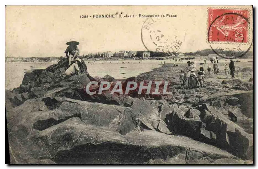 Pornichet (L.-Inf.) — Rochers de la Plage — Phototype Vachier, Nantes - Voorkant