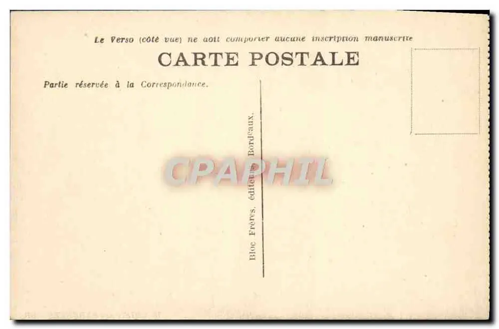 Cão das Pirineus — Caçador Furtivo — Bloc Frères, Bordeaux - Verso