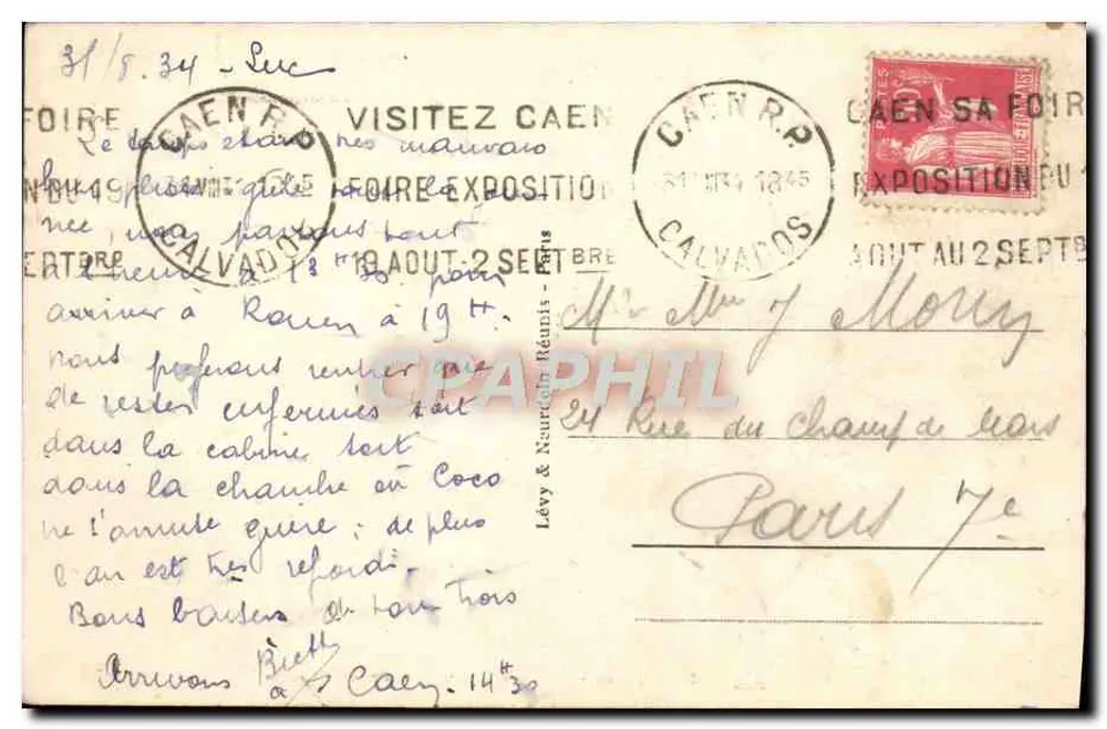 LUC-sur-MER — Vista geral da Praia — editor A. D. n° 53 - Verso
