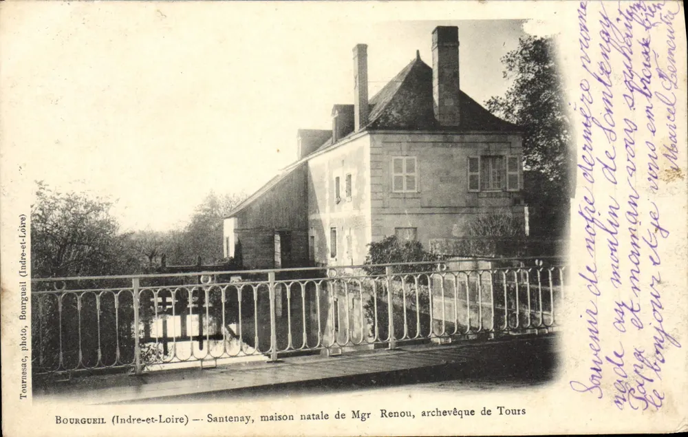 Bourgueil (Indre-et-Loire) — Santenay, Geburtsort von Mgr Renou, Erzbischof von Tours - Vorderseite