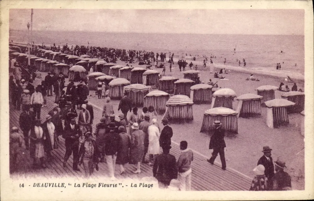 Deauville, "A Praia Florida" — A Praia — editor G. Arnaud, n°14 - Frente