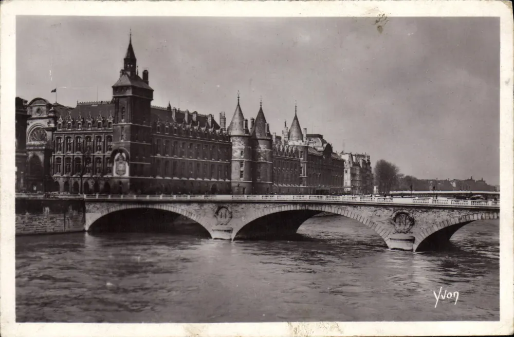 Paris — Palais de Justice und Pont au Change — Kunstausgabe Yvon, Nr. 23 - Vorderseite