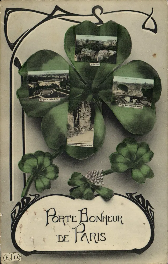 Porta da Sorte de Paris — Editora E.L.D. — Série de 4 vistas de Paris - Frente