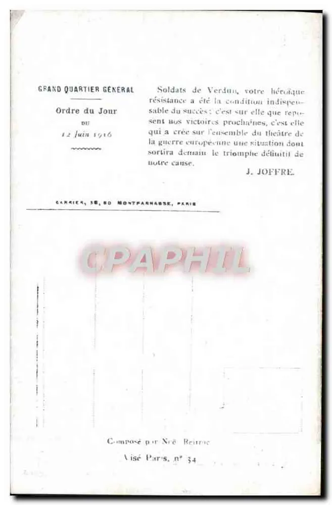 A Resistência — Verdun — Fern Besnver - Verso