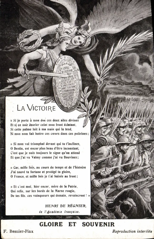 A Vitória — Poema de Henri de Régnier — F. Besnier-Pinx - Frente