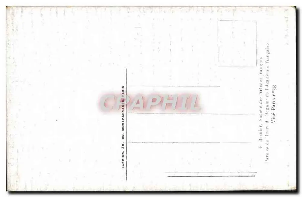 A Vitória — Poema de Henri de Régnier — F. Besnier-Pinx - Verso