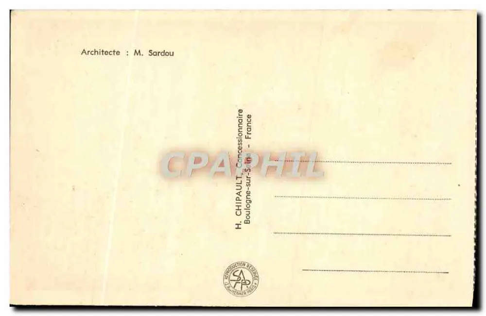 Pavillon des Tourismus — Internationale Ausstellung Paris 1937 — Nr. 236 - Rückseite