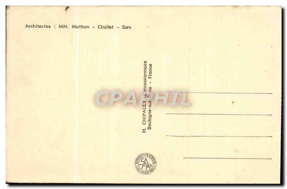 Pavillon der Radio — Internationale Ausstellung Paris 1937 — H. Chipault, Boulogne-sur-Seine - Rückseite