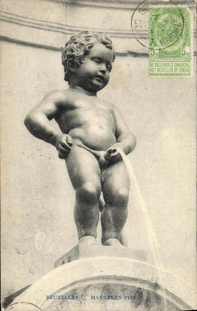 Bruxelas — Manneken-Pis — Edit. S. Theys Bruxelas - Frente