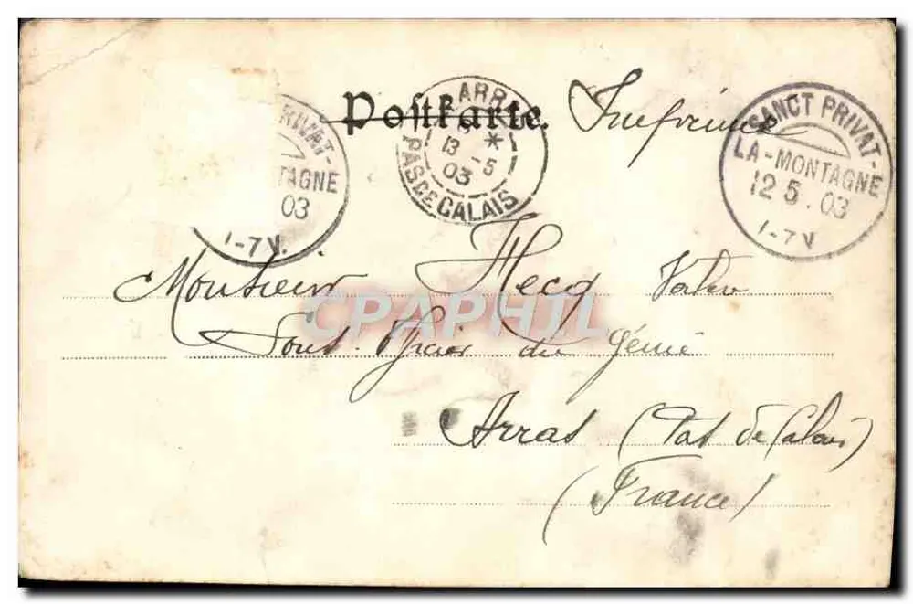 Denkmal des 1. Infanterie-Garderegiments — St. Privat — Kunstverlag Max Victor, Seriennummer nicht sichtbar - Rückseite