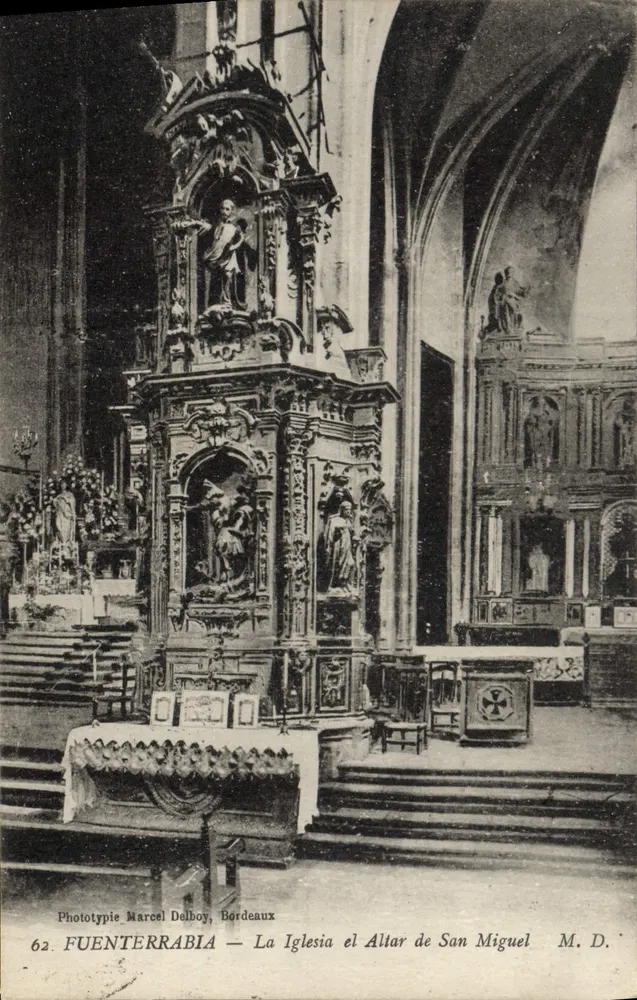 Fuenterrabia — Die Kirche des Altars des heiligen Michael — Phototypie Marcel Delboy, Bordeaux - Vorderseite