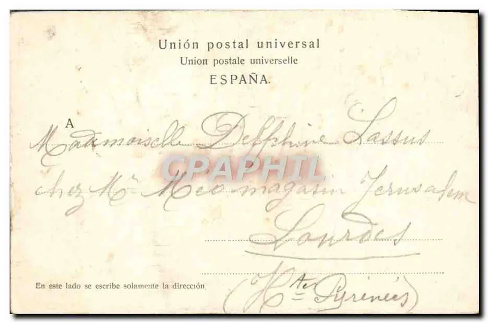San Sebastián (Spanien) — Der Hafen der Kirche Santa María — Q. Pondarré & fils, Verlag Orthez (B.P.) - Rückseite