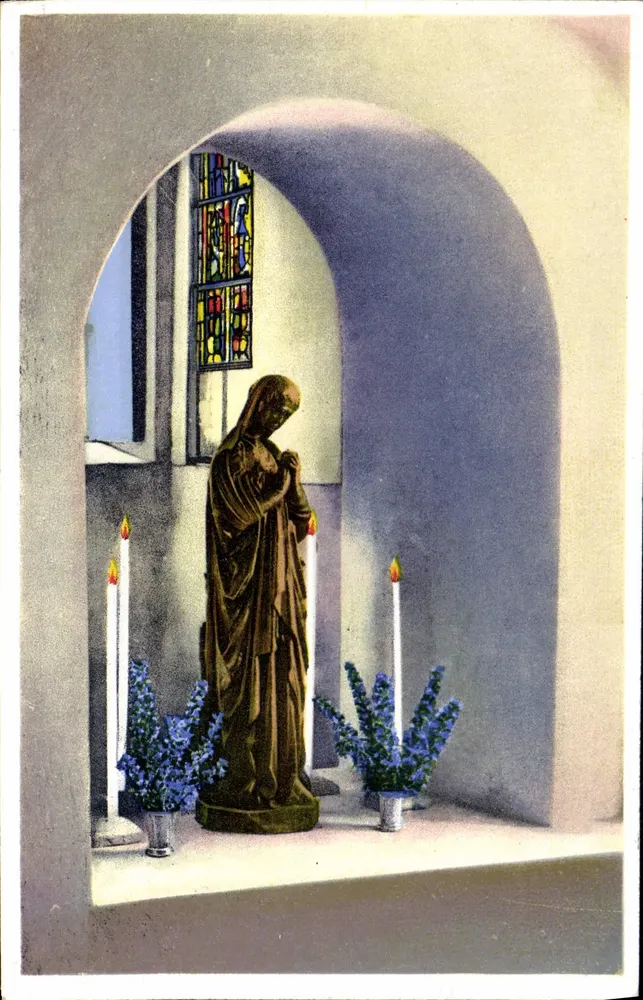 Statue der Jungfrau Maria — Kapelle der Kirche von Öja — Verlag S. Låndskog, Örebro - Vorderseite