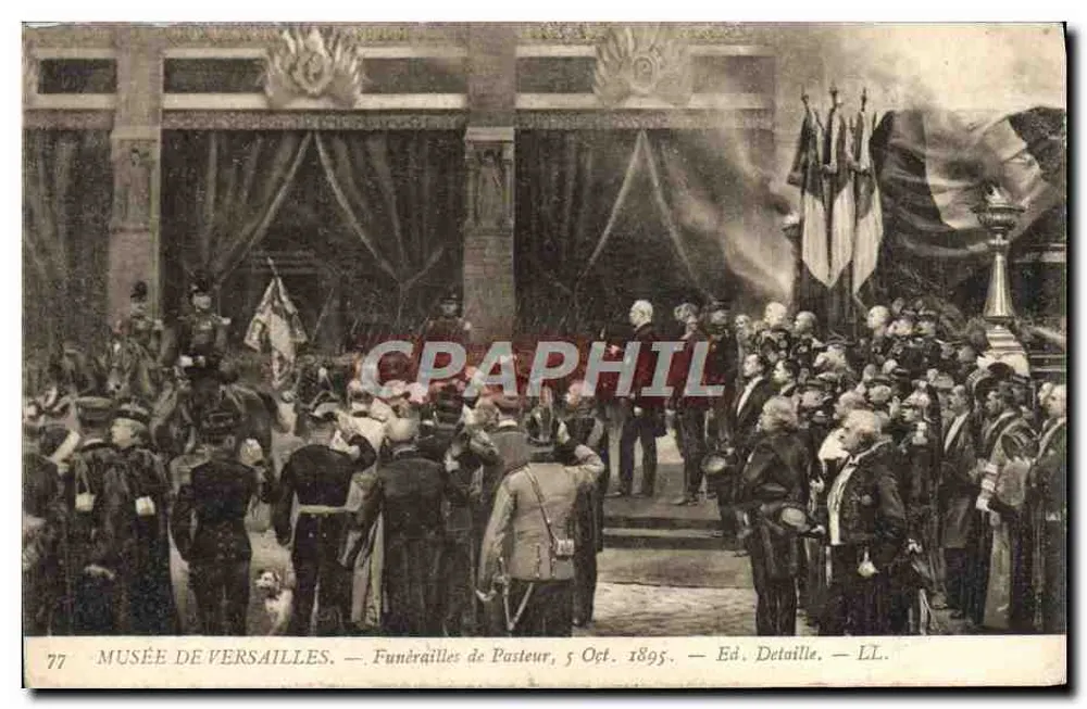 Funerais de Pasteur — Museu de Versailles — Ed. Détaille — LL. n°77 - Frente