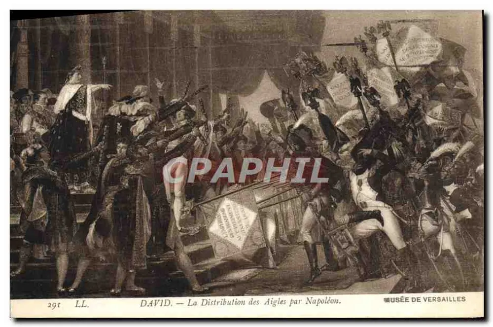 A Distribuição das Águias por Napoleão — obra de David — Museu de Versailles — n° 291 LL - Frente
