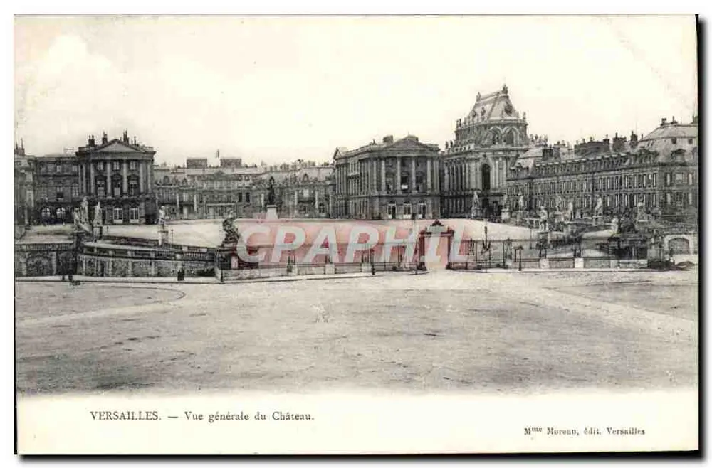 Versalhes — Vista geral do Castelo — Mme Moreau, editora Versalhes - Frente