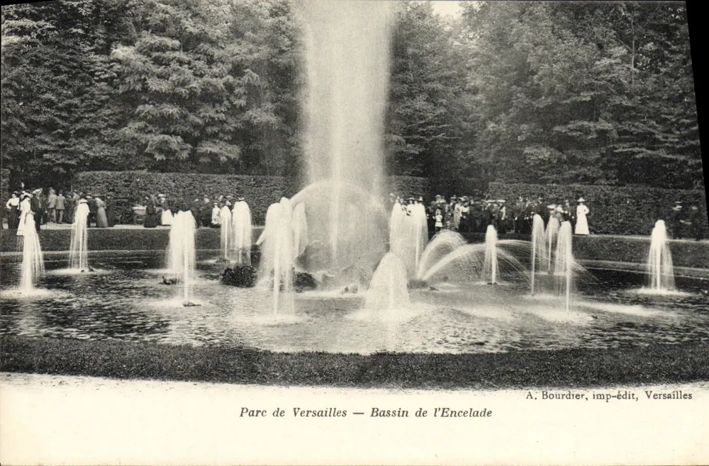 Parque de Versalles — Embalse de Encelade — A. Bourdier, imp-édit, Versalles - Anverso