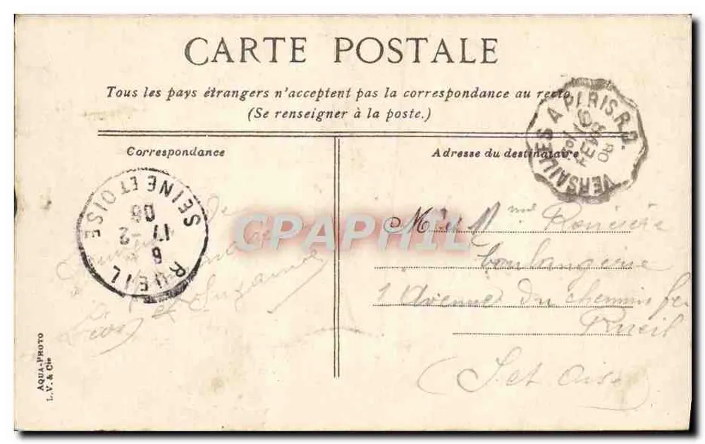 Fontaine do Luxembourg — Paris — editor Aquil-Photo L.C. & Cie - Verso