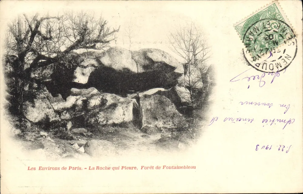 Die Umgebung von Paris - La Roche qui Pleure, Forêt de Fontainebleau - Vorderseite