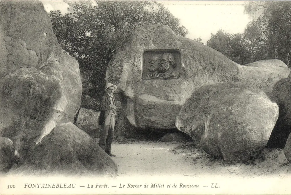 Fontainebleau — Der Wald — Der Felsen von Millet und Rousseau — LL. - Vorderseite