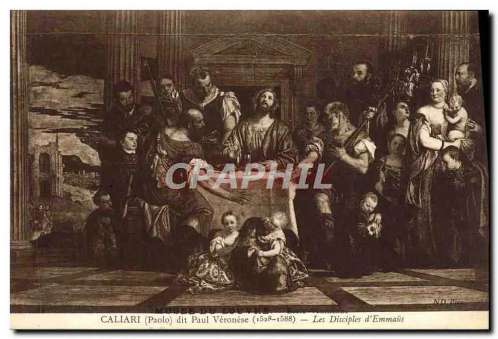 Os Discípulos de Emaús — CALIARI (Paolo) dito Paul Véronèse (1528-1588) — Museu do Louvre - Frente