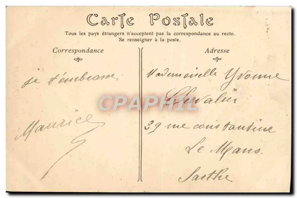 Angers — Frau der Ponts-de-Cé — Edition ND Pout - Rückseite